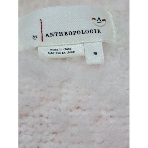 Anthropologie Women's Simone Striped Sweater Pink Orange Multi V Neck Medium - Picture 8 of 9